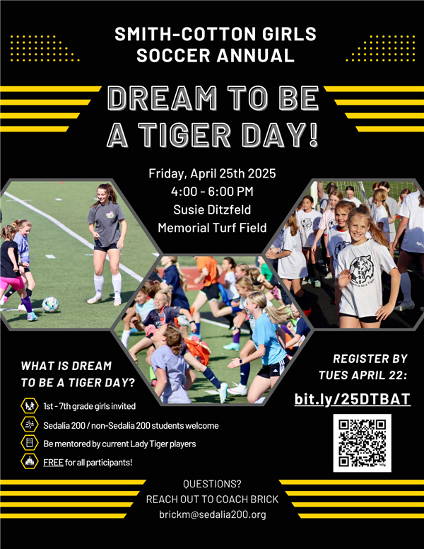 Dream To Be A Tiger Day 2025 flyer